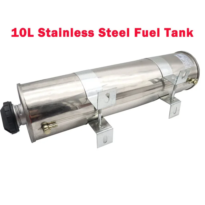 10L Stainless Steel Gasoline Oil Storge Fuel Tank Backup Petrol Fuel Can For Most Cars Car Truck Caravan Leak Proof