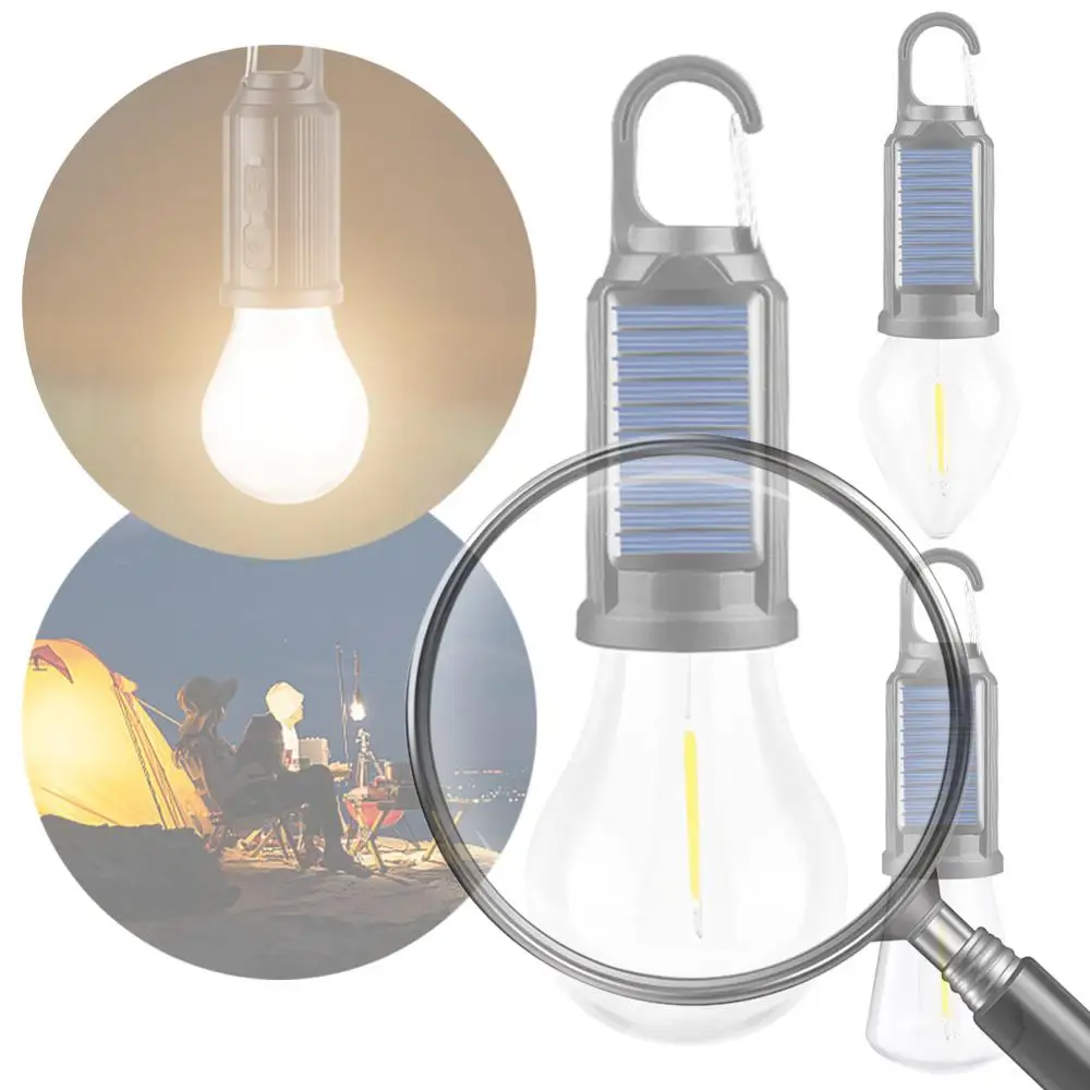 

Светодиодный фонарь на солнечной батарее с крючком, светодиодный фонарь, зарядка через USB, портативная ручная лампа, 400 мАч, для барбекю и кемпинга на открытом воздухе