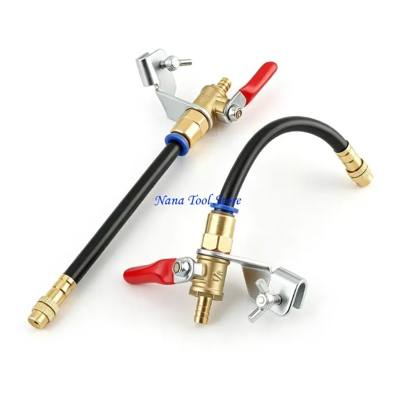 31GJ Cutting Machine Nozzle Attachment for Wet Cutting Work, Water Feed Dust Reduction Part with Adjustable Direction and Metal