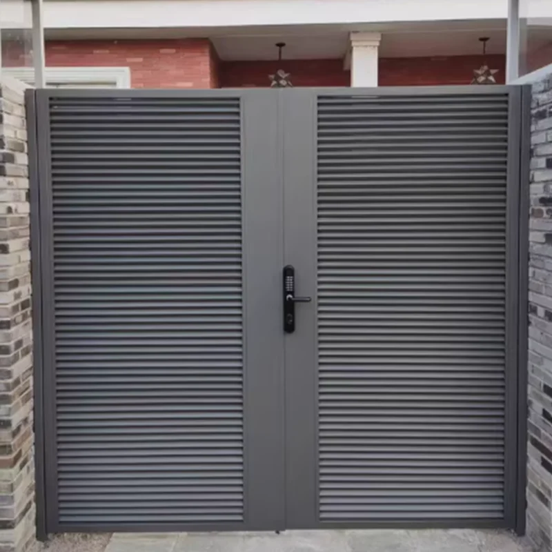 Durable Stylish Aluminum Alloy Folding Gate Powder Coated Swing Entry for Villa House School Exterior Folding Gate