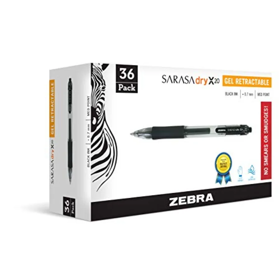 

Гелевые ручки Sarasa Dry X20 с выдвижным механизмом, средний стержень 0,7 мм, чернила с технологией Rpi Fst, идеально подходят для левшей, устраняют следы от пальцев.