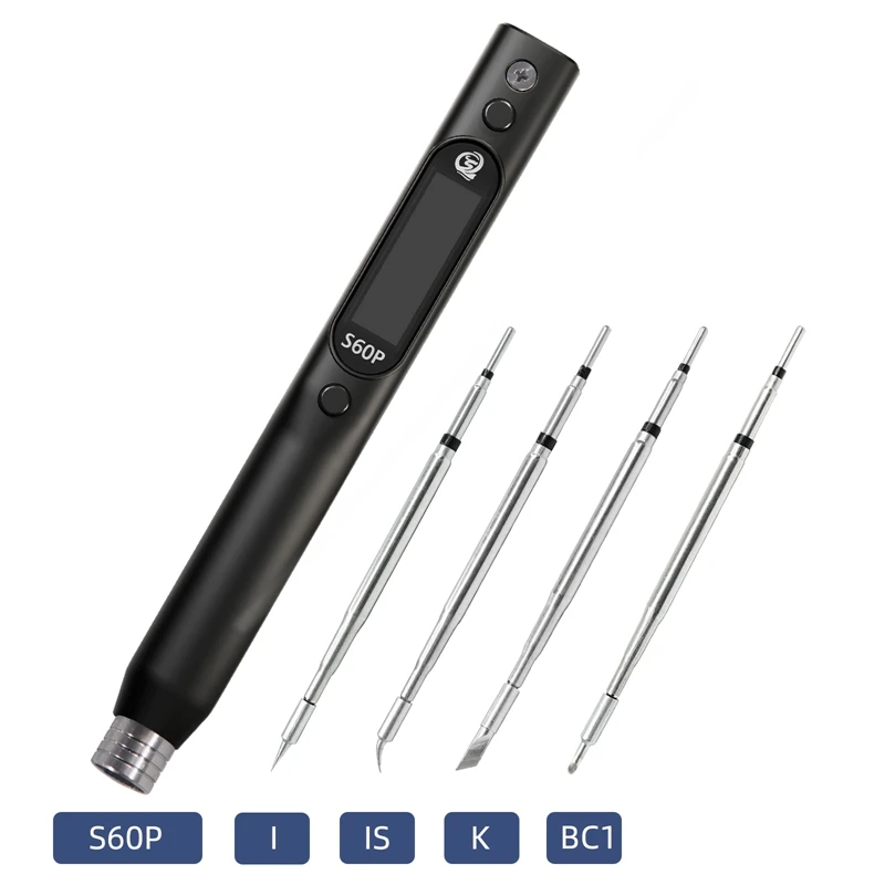 SEQURE S60P Anti-Static Nano Soldering Iron Pen Support PD/QC Power Supply Iron Tip Set Compatible with C210 Solder Tip