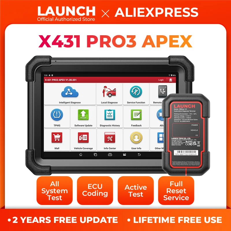 NEW LAUNCH X431 PRO3 APEX Car Diagnostic Tools OBD2 Scanner Diagnost Auto Automotive Scan Autoscanner Diagnosis Free Shipping