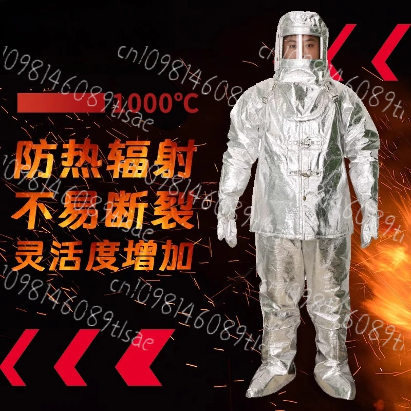

1000 degree aluminum foil insulated fireproof clothing (anti scalding high temperature/fire escape/fire avoidance)