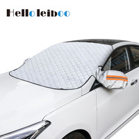 LEIBOO Magnetic Car Snow Shield Frost Prevention Frost Car Cover Car Front Windshield Sunshade Thickened Snow Shield Auto Coat