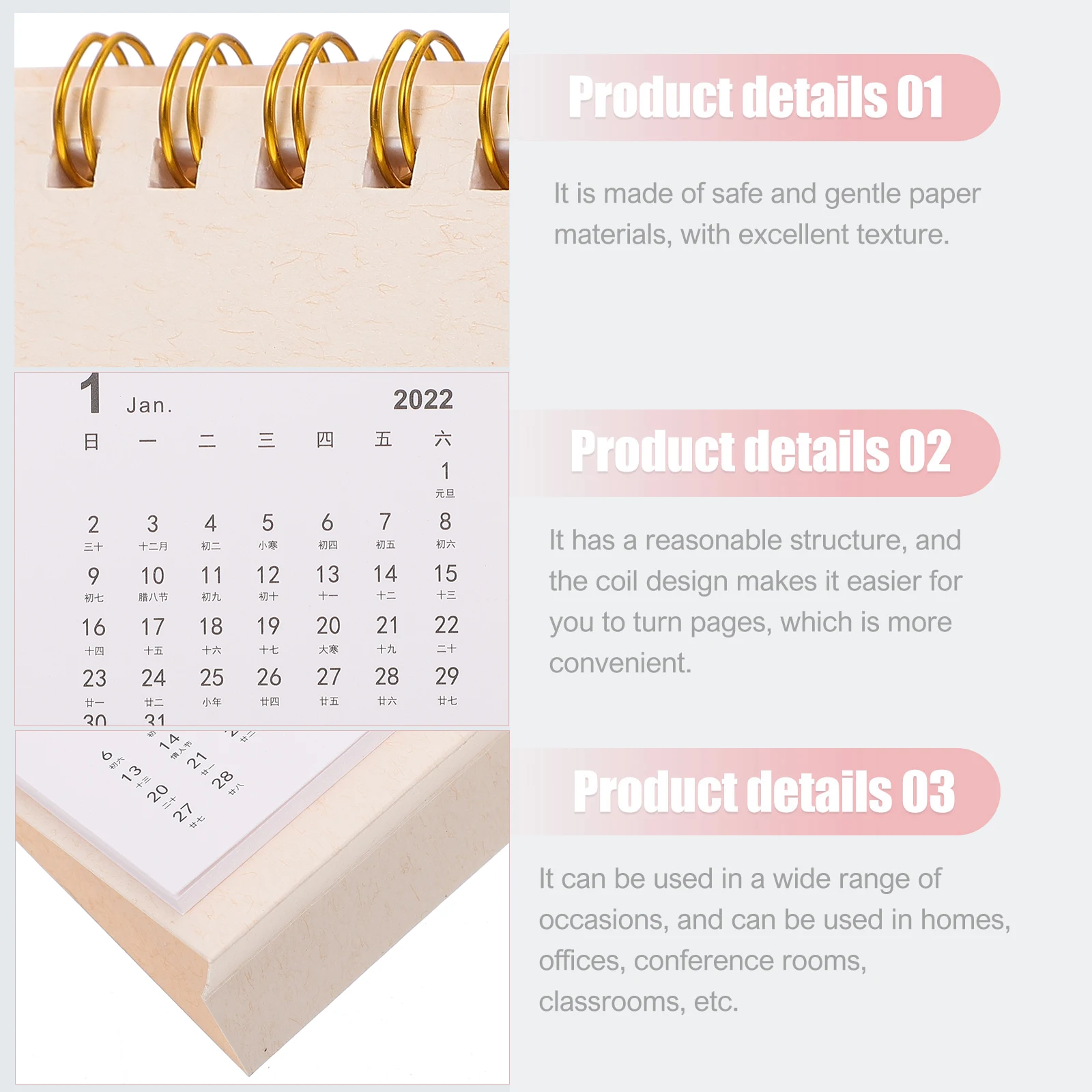 

Small Paper Calendars 2022 Mini Office Planner Accessories Decorative Tabletop Home