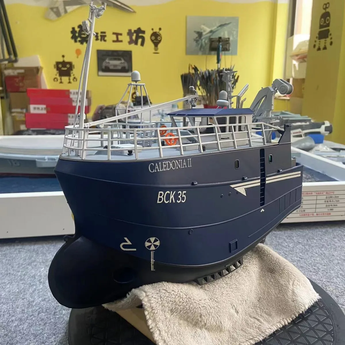 1/48 RC Boot 29 cm Simulatie Trawler Afstandsbediening Boot 3D Afdrukken Molding RC Boot Model RTR Volwassen Speelgoed gift