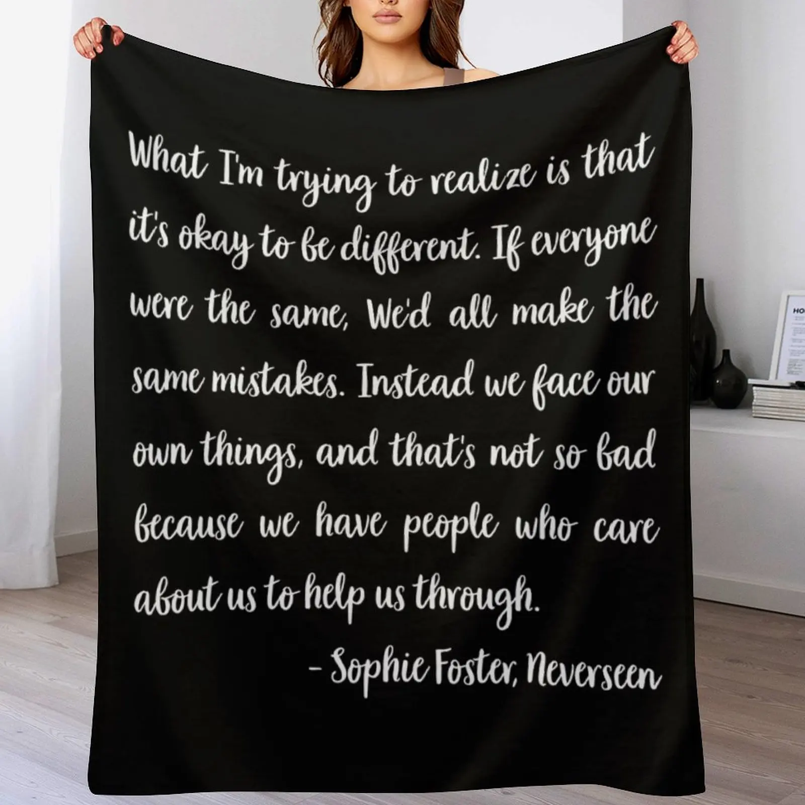 

Sophie Foster Quote Throw Blanket Cozy Throw Blanket Birthday Gift for Him Her