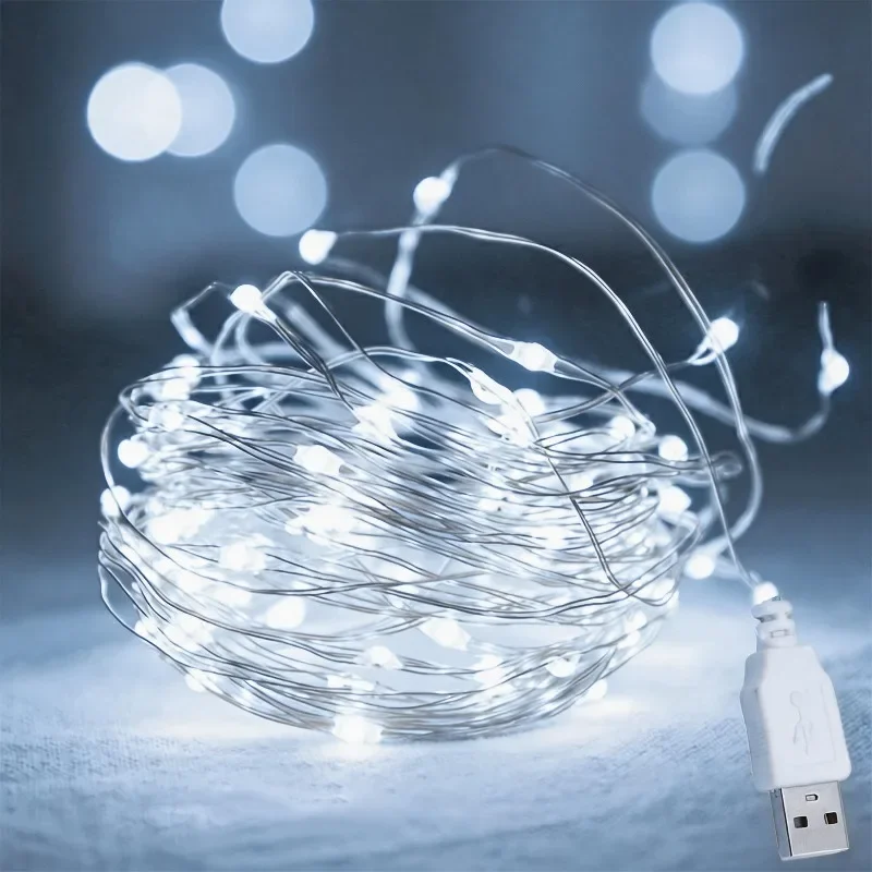 30M-1M Waterproof USB LED Lights String Copper Wire Fairy Garland Light Lamp Christmas Wedding Party Holiday Lighting wreath