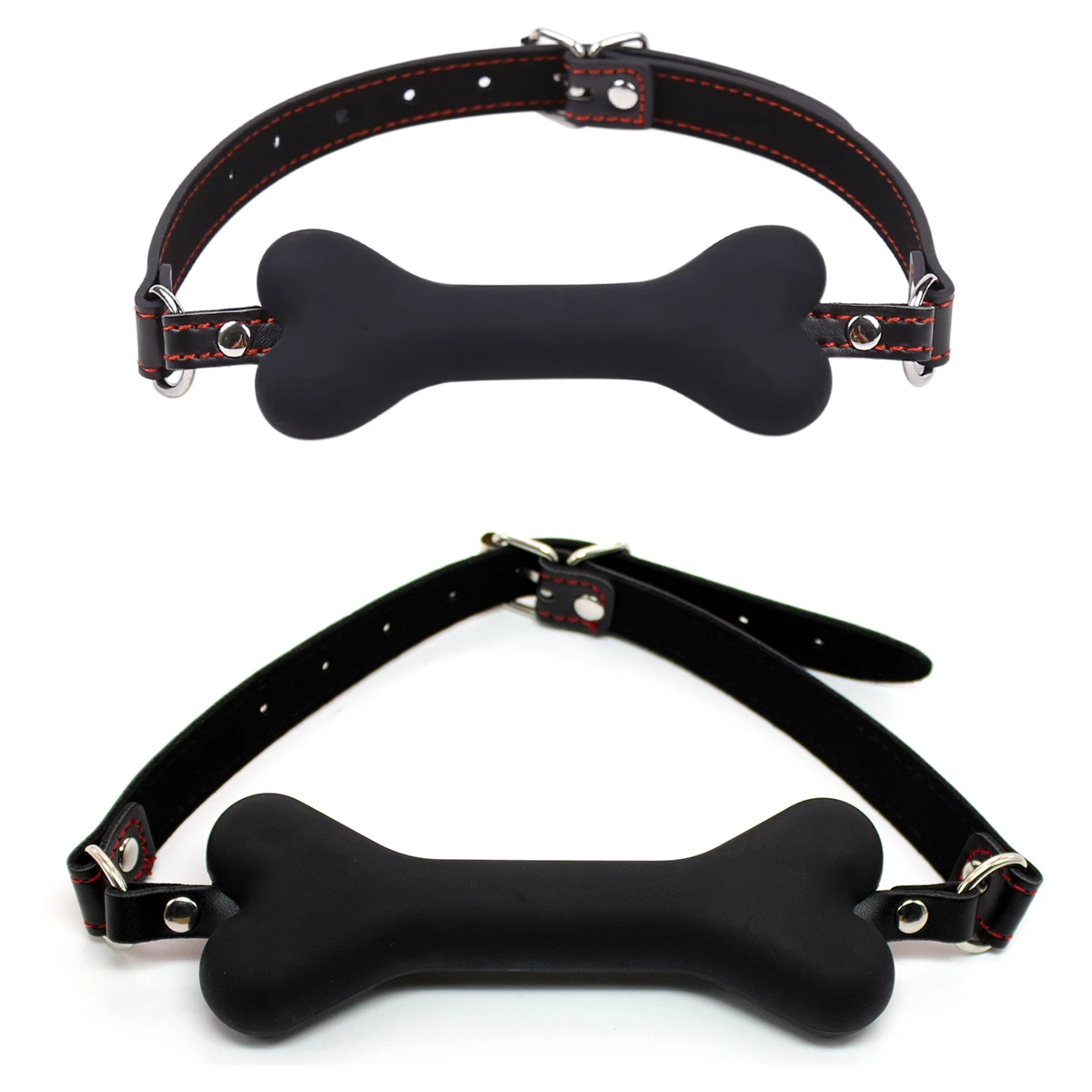 강아지 놀이용 실리콘 개입구 마개, 개뼈 모양 입마개, SM 장난감, 속박 장치, 노예 성인용품, 커플 BDSM 성인 게임용