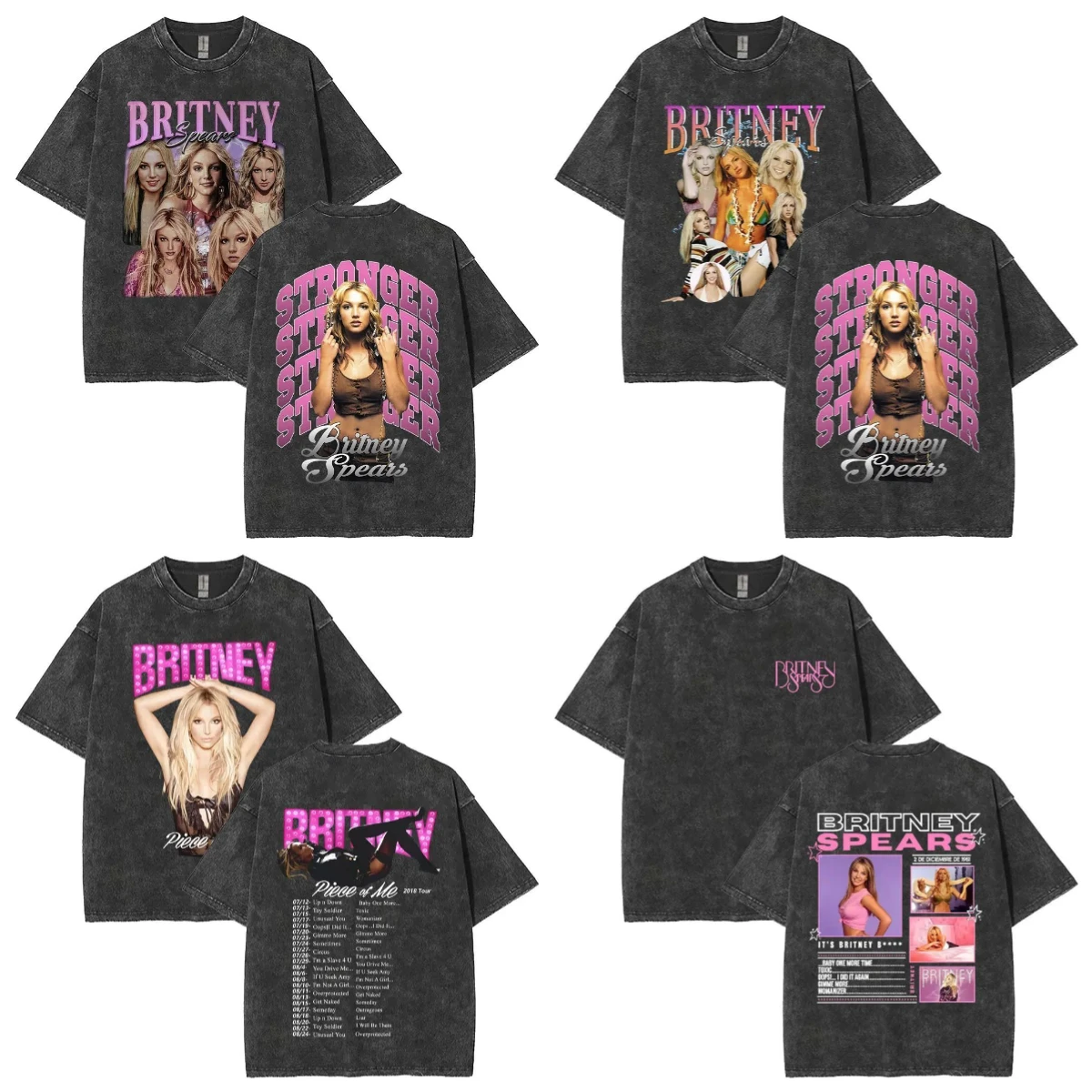 تي شيرت رجالي مغني الراب جولة قمة جديدة مطبوعة نمط غسلها قصيرة الأكمام الشارع الشهير تي شيرت ريترو اضافية كبيرة الحجم للجنسين #1