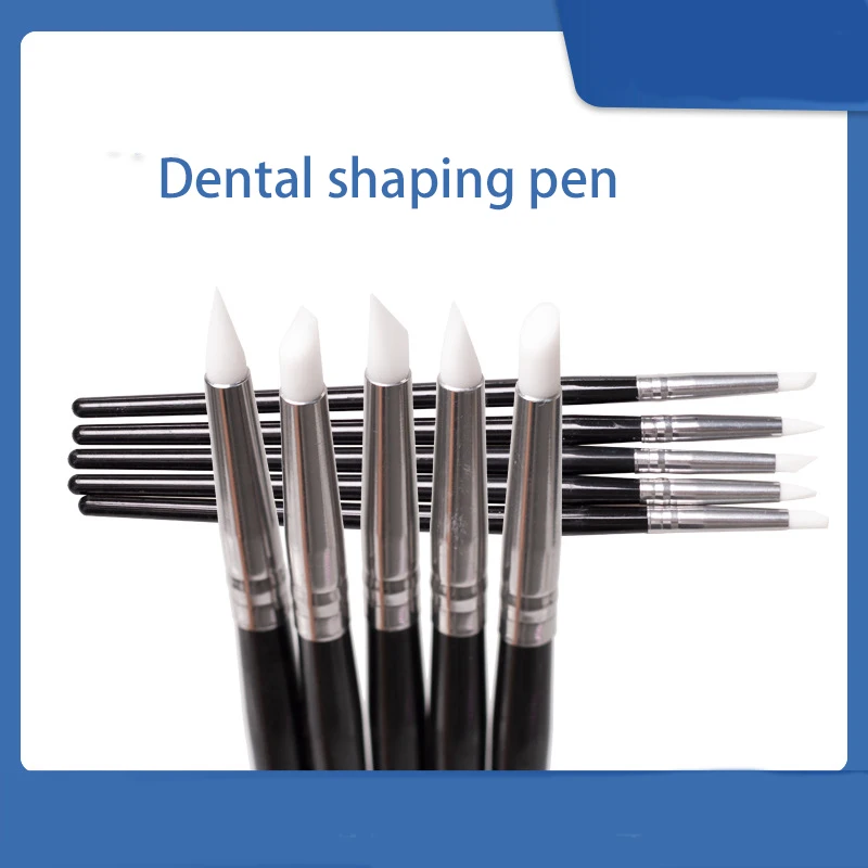 

5pcs Dental Resin Silicone Shaping Pen Dentistry Composite Cement Porcelain Teeth Shaping DIY Drawing Tools Whitening Oral Care