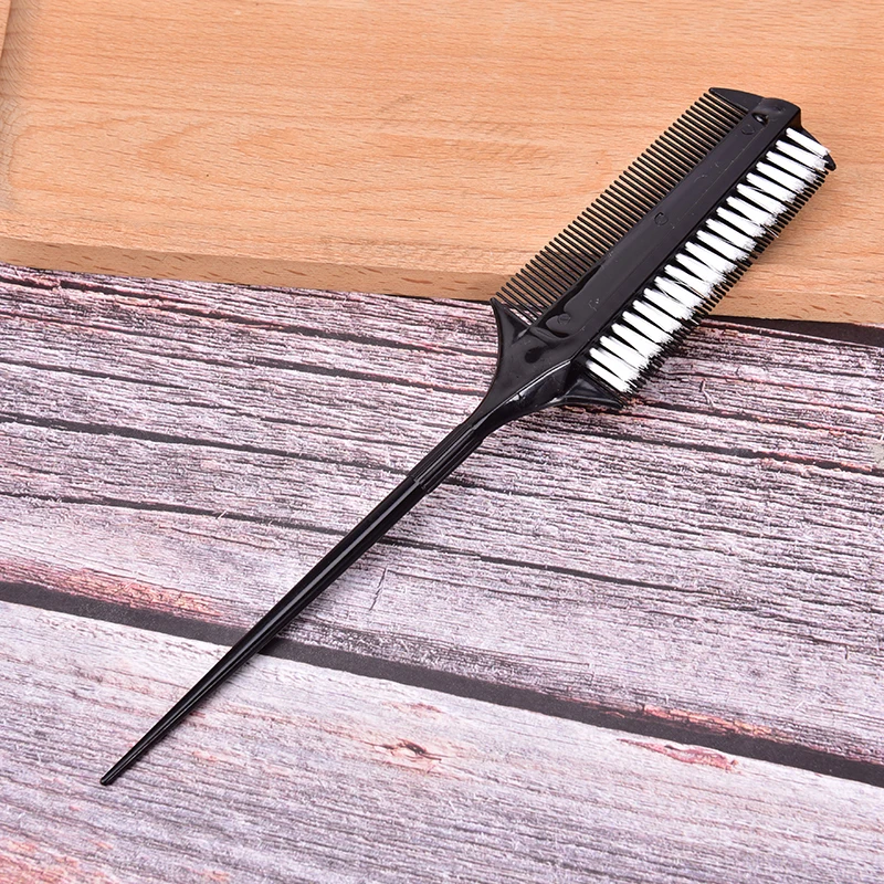 Professionele Kapper Dubbelzijdige Kleurkam Met Nylon Haardroogborstel Verven Kammen Haarkleurige Borstel Haar Styling Tools