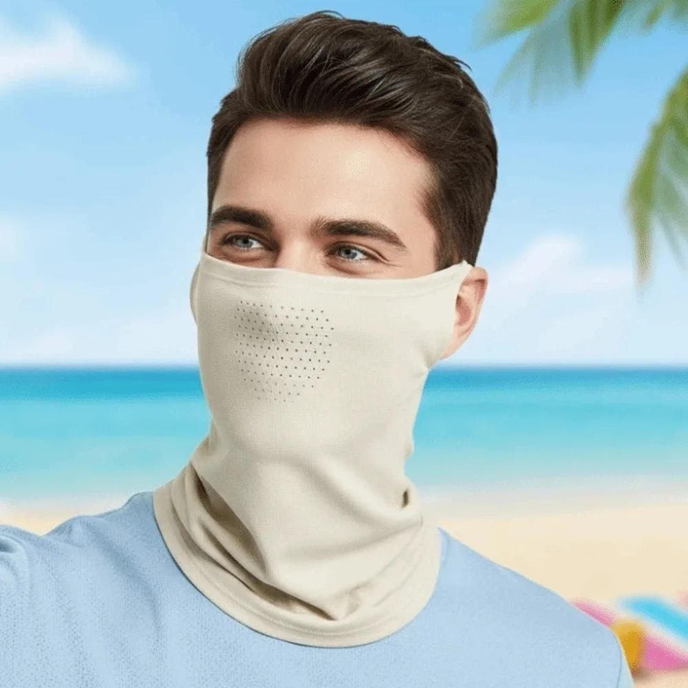 

Cycling Elastic Breathable Sunscreen Mask Neck Sunshade Thin Sunscreen Scarf Lightweight Hook-on Face Sun Protection Women