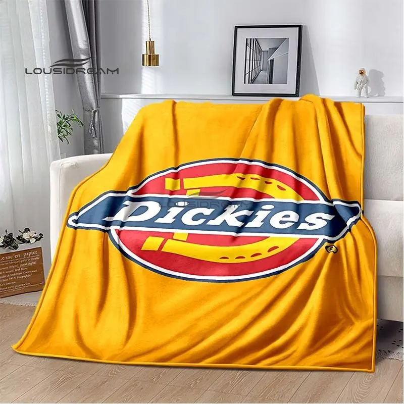 Dickies Logo Flannel Blanket Fashion Leisure Home Decoration Fluffy blanket  Bedroom Bed Sofa Travel Camping thermal blanke