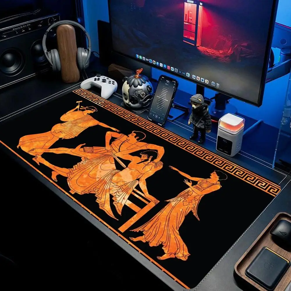 

Ancient Greek Mural Style Mouse Pad large keyboard mouse desk pad non-slip rubber gaming mouse pad laptop mouse carpet