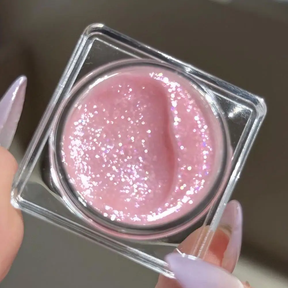 Błyszczący rozświetlacz w żelu do makijażu, efekt błyskotliwych ziemniaków, rozświetlacz do twarzy, naturalny makijaż konturowania z brokatem.