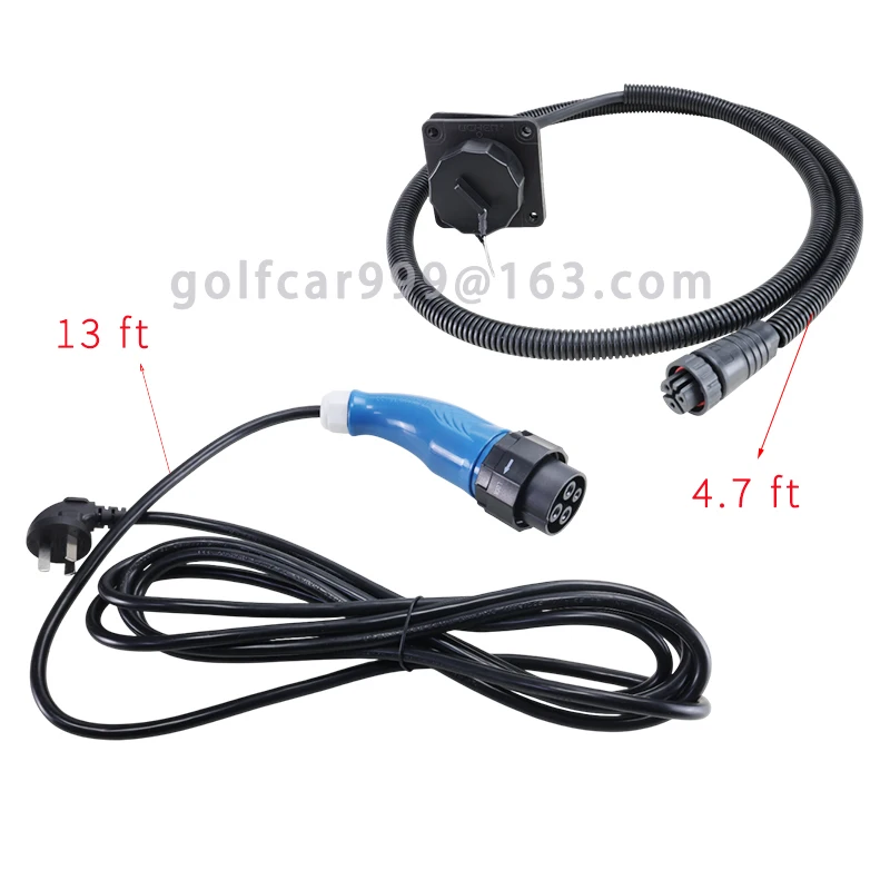 

UCHEN Charging Plug Socket for EXCAR Golf Cart in China Low-Speed Four-Wheel Charger Plug with Cable and EU Plug