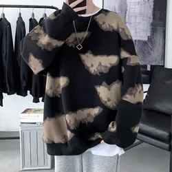 Autumn and Winter New Korean Round Neck Pullovers Streetwear Casual Unisex Tops Hybskr Harajuku Cloud Men Oversized Sweatshirts