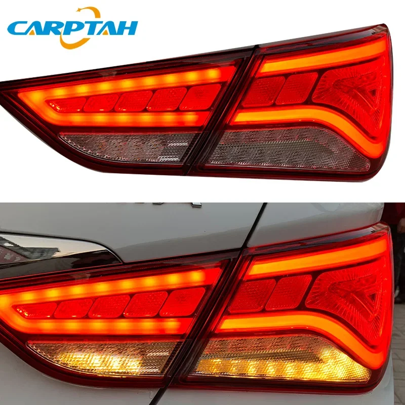 Car LED Taillight For Hyundai Sonata 2011 2012 2013 2014 12V Rear Running Lamp  Brake Reverse Dynamic Turn Signal Taillamp