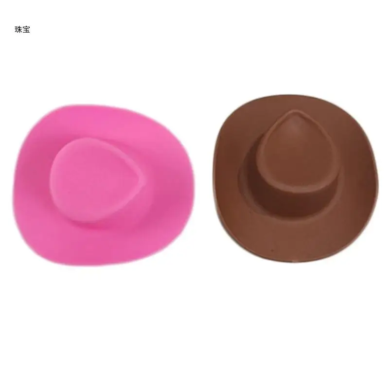 X5QE Mini Cowboy pour poupée chapeau pour poupée Miniature rose Cowgirl chapeau Miniature chapeaux pour