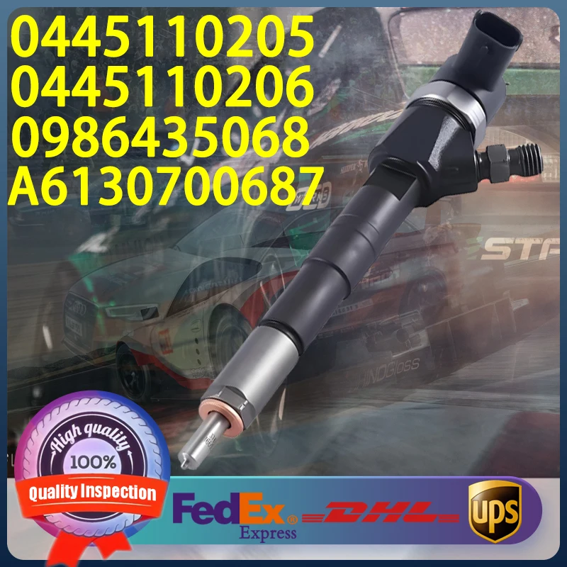 

0445110205 0445110206 0986435068 A6130700987 Common Rail Injector For Mercedes-Benz Serie C Serie E 200 220 270 2.2L Engine