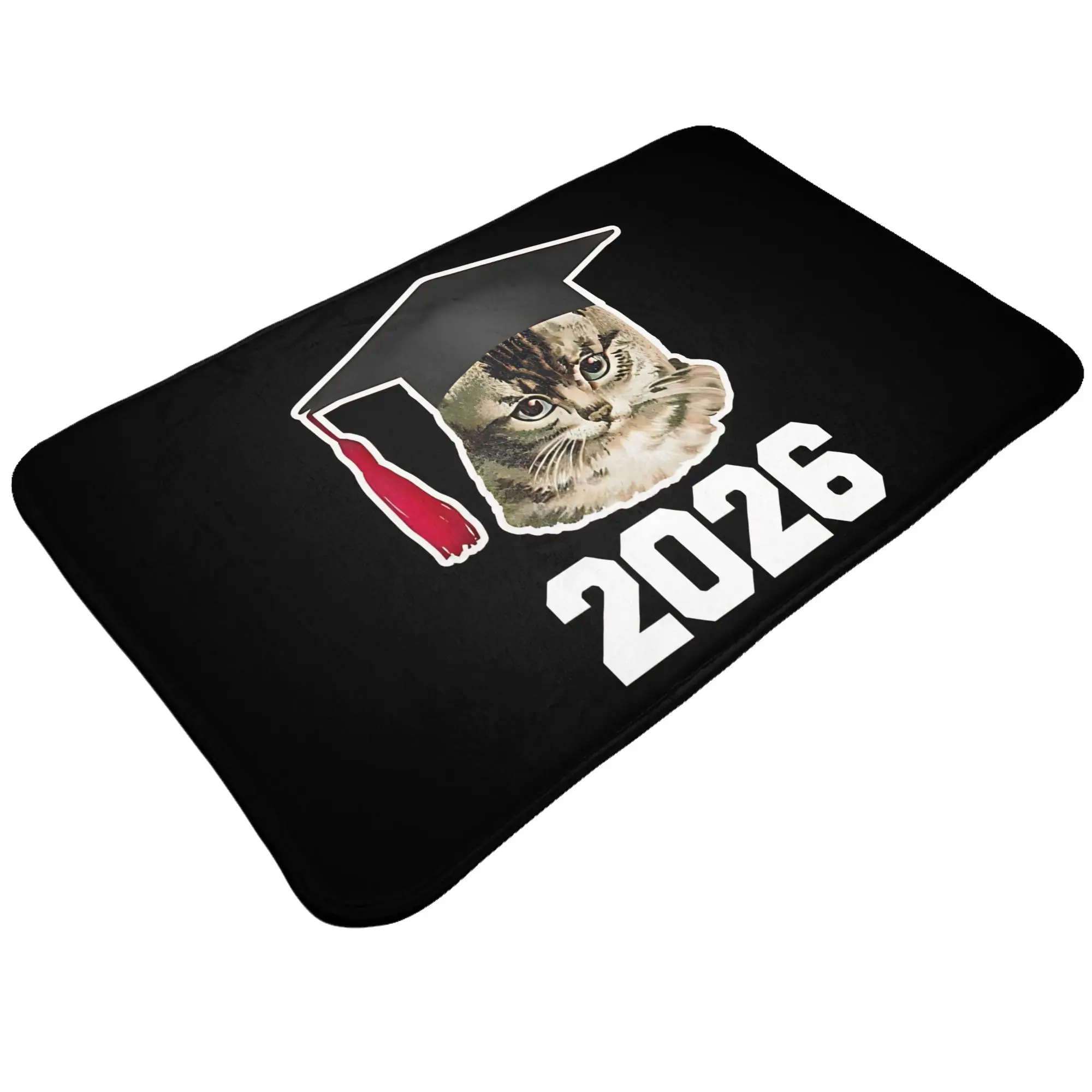 Graduated Cat Grow With Me  Decorations Bath Mat class of 2026 Doormat Living Room Carpet Entrance Door Rug Home Decoration