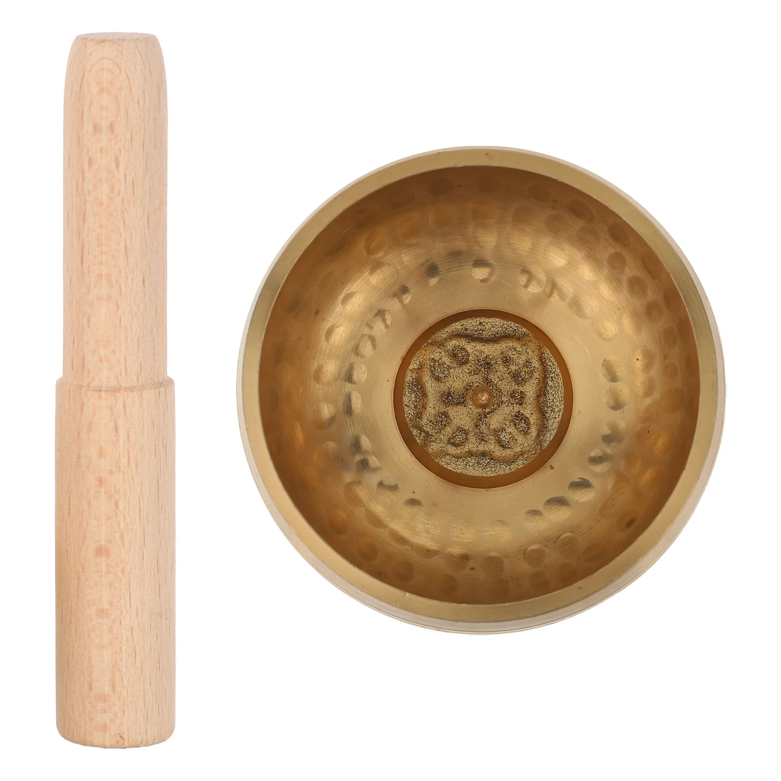 

1Set 3inch Handcrafted Tibetan Singing Bowl Authentic Sound Wooden Striker Beginners Yoga Meditation Relaxation Portable Mini