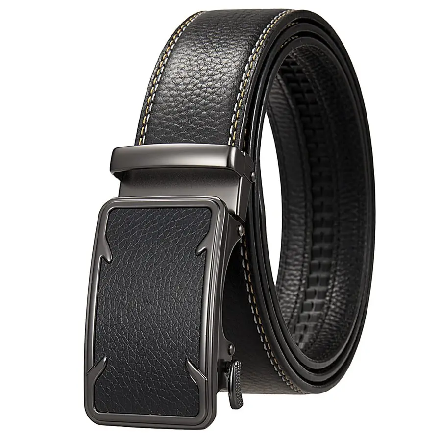 

Мужские ремни из натуральной кожи с автоматической пряжкой, мужской поясной ремень