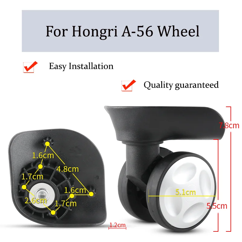 

Suitable For Hongri A-56 Luggage Wheel Trolley Case Wheel Pulley Sliding Casters Universal Wheel Repair Slient Wear-resistant