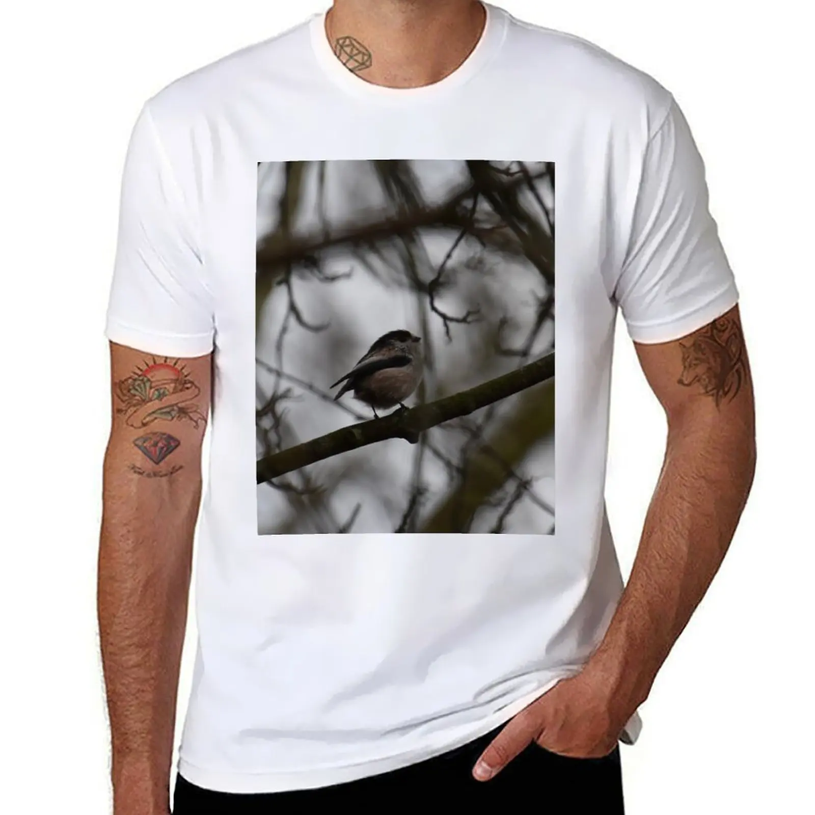 

Long-tailed tit T-Shirt anime tshirt t shirts for man cotton soft man t shirt cotton high quality T-shirt