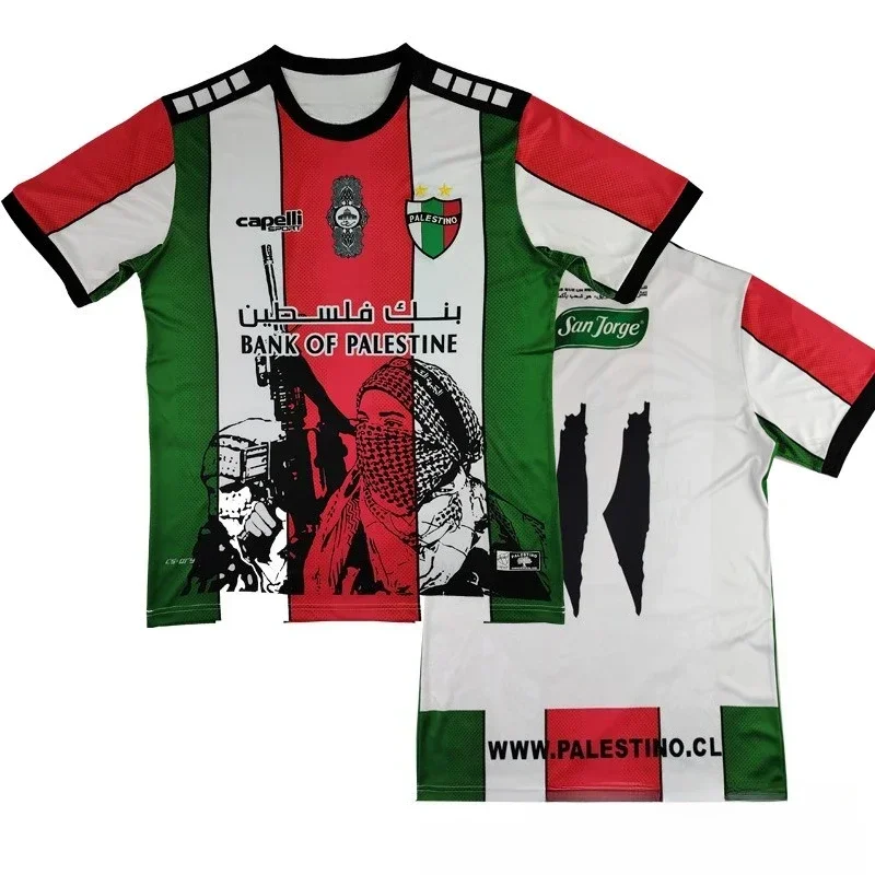 2025 new 3D printed Palestinian football jersey, T-shirt for men and women, quick-drying and breathable sports shirt.