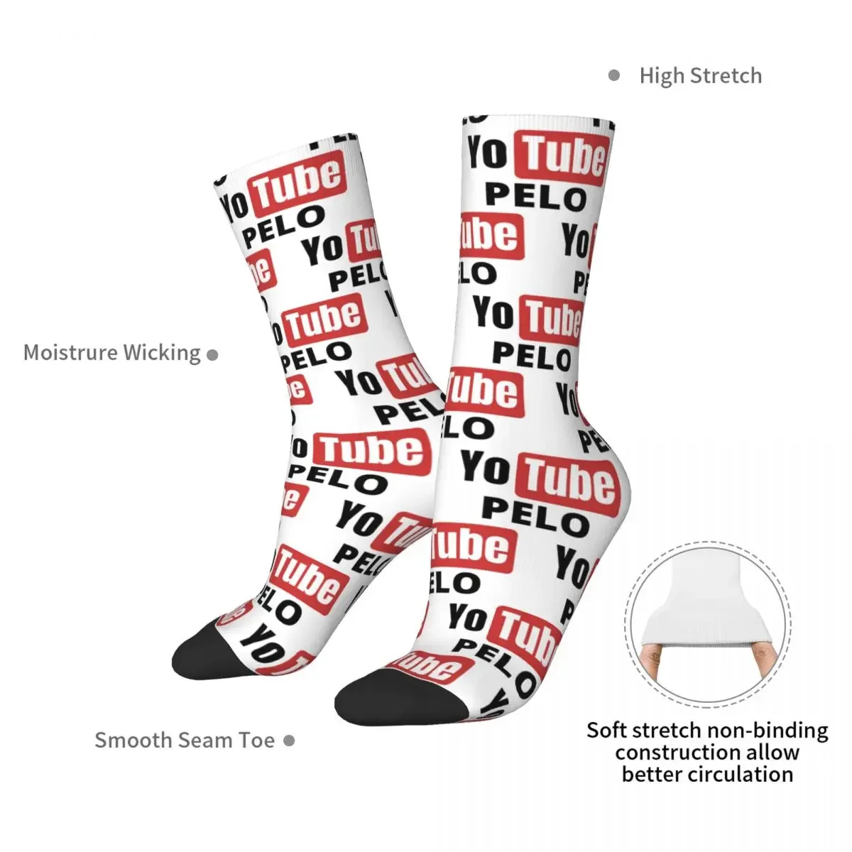 Yo Tube Pelo Socks Harajuku Super Soft Stockings All Season Long Socks Accessories for Man's Woman's Birthday Present