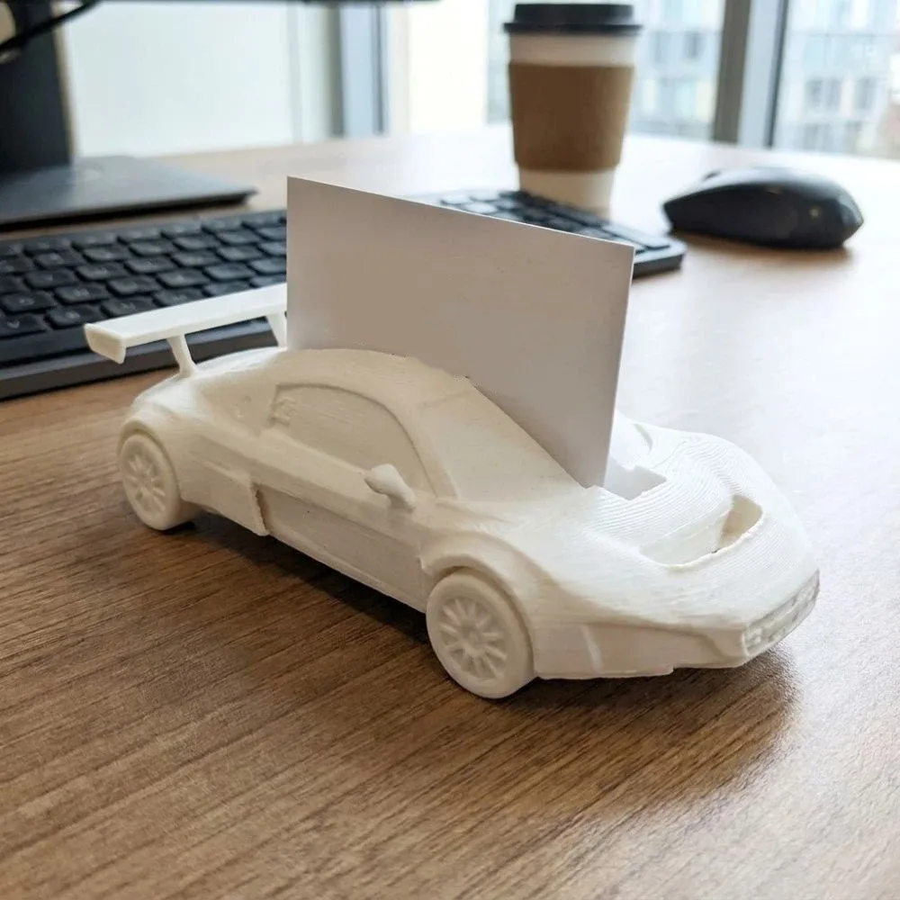 3D Printing Sports Car Business Card Holder Realistic Plastic Business Card Storage Box Auto-Themed Novelty Name Card Organizer