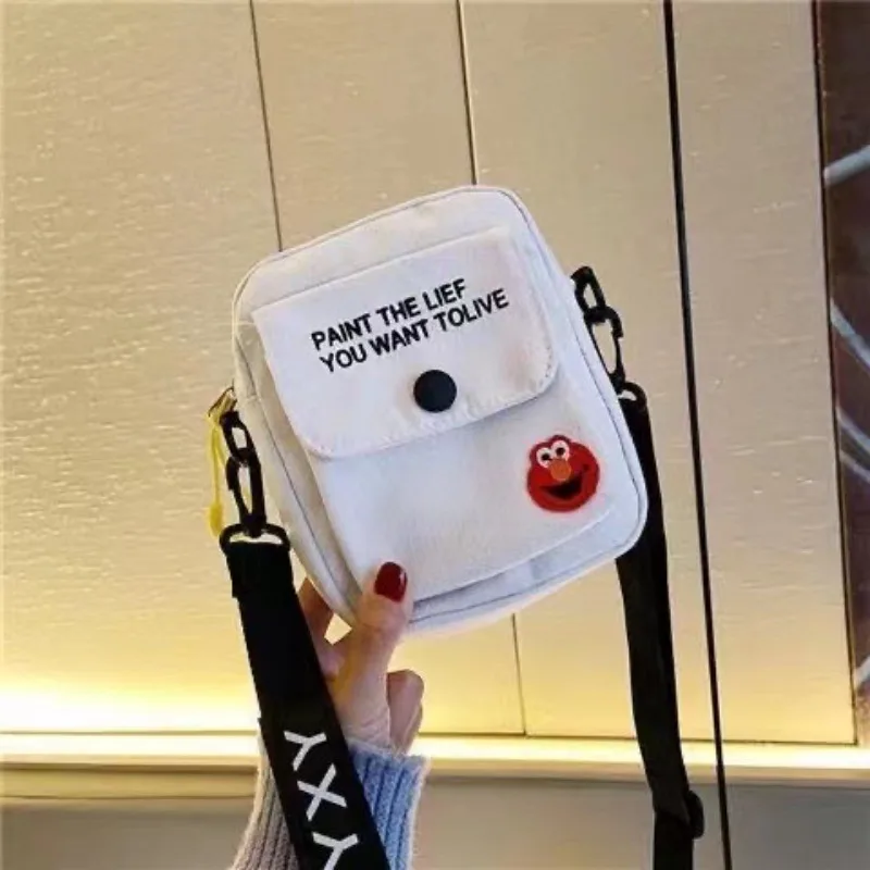 حقيبة ساعي قماش يابانية كارتونية لطيفة حقيبة كتف تلميذة متعددة الاستخدامات حقيبة الهاتف المحمول المد