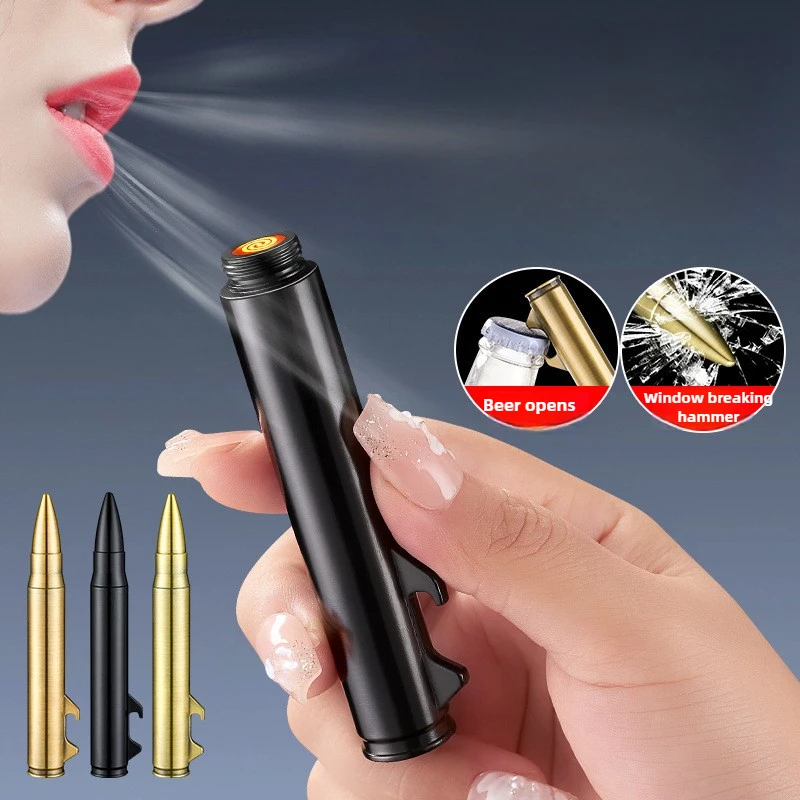 Portable Windproof USB Charging Intelligent Lighter Multifunctional Bottle Opener Tungsten Wire Outdoor Mini Lighter Men's Gift