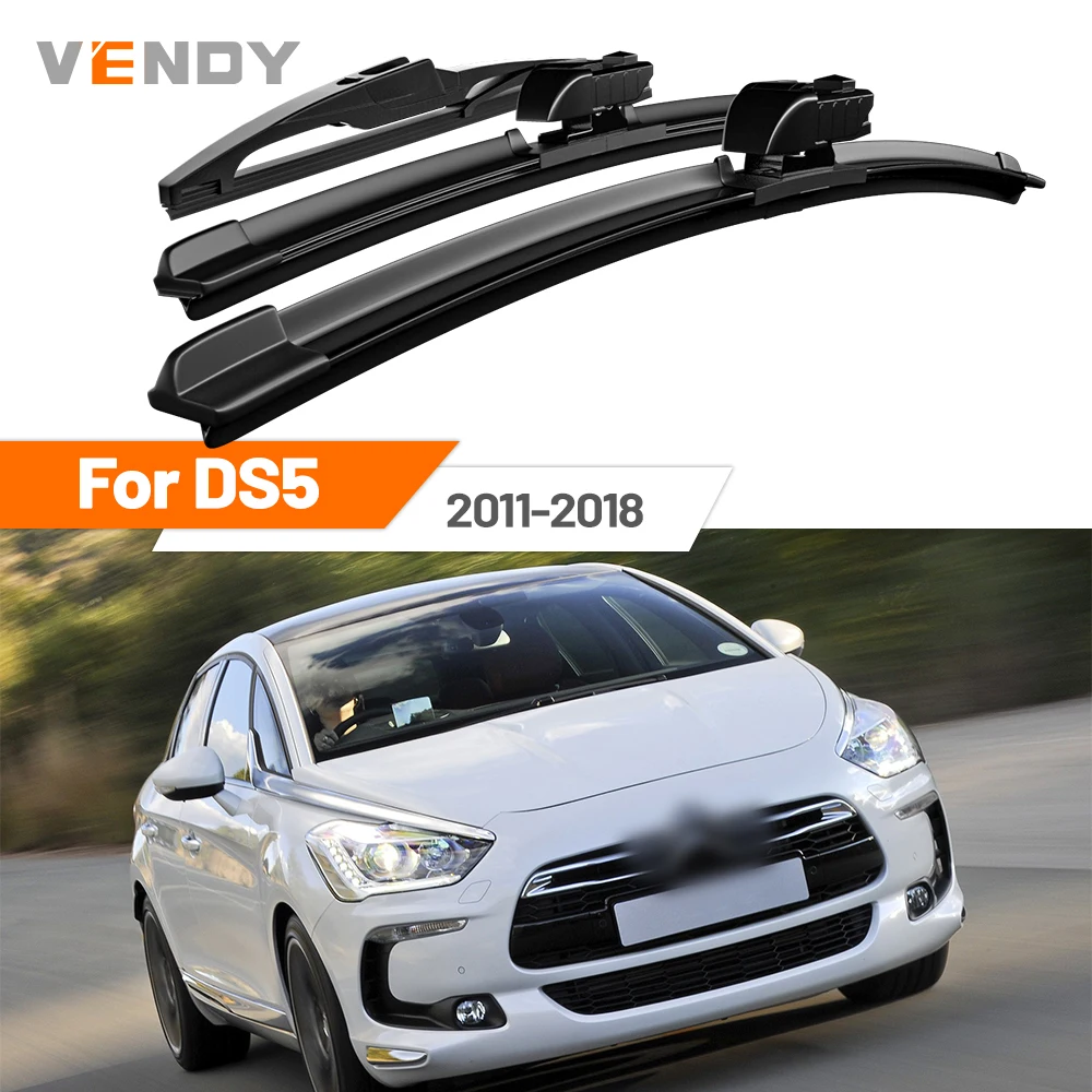 

For Citroen DS5 2011-2018 2012 2013 2014 2015 2016 2017 Front & Rear Windshield Wiper Blades Windscreen Wipers Set Accessories