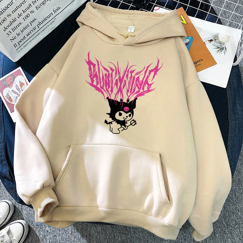 

Hip Hop Sweatshirts Fashion Clothes Kuromi Hoodie Sanrio Kuromi Women Manga Sweatshirt Harajuku Female Hoodies Hoody