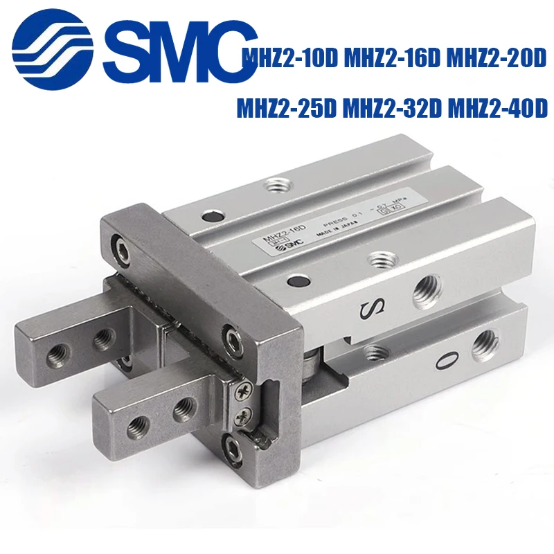 SMC Air MHZ2-10D MHZ2-16D MHZ2-20D MHZ2-25D MHZ2-32D MHZ2-40D Morsetti in alluminio Cilindro a dito Pinza pneumatica NUOVO