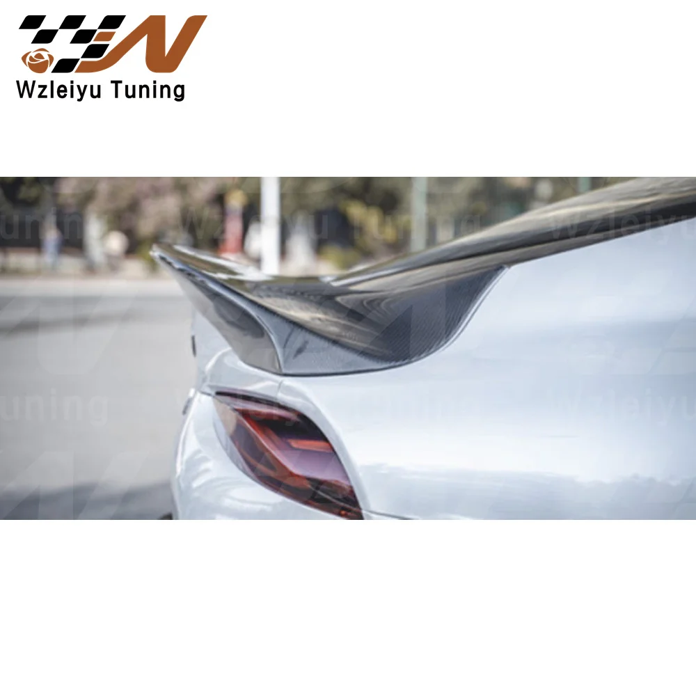 New Style Real Carbon Fiber Rear Trunk Lid Spoiler Wing Fit For Toyota GR Supra A90 A91 20-22 High Quality Fitment