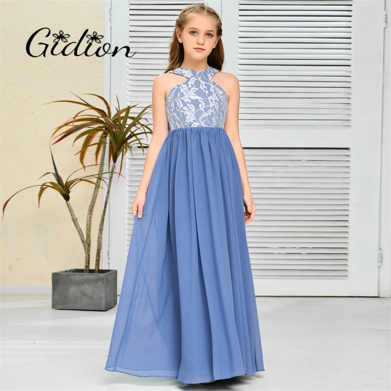 Kinder Chiffon Junior Brautjungfer Kleid Hochzeits zeremonie Festlichkeit Feier Geburtstags feier Event Kleid Festzug Ball Abschluss ball Bankett