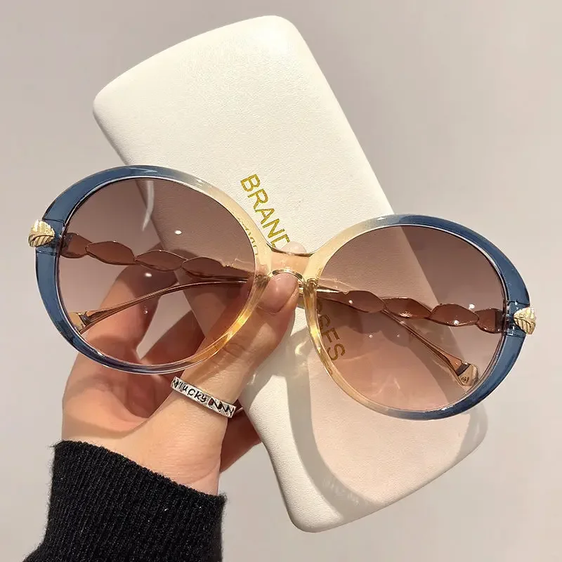 

Round Sunglasses Women 2023 Oversized Luxury Fashion Glasses Vintage Shades Retro Lunette De Soleil Femme Gafas De Sol Mujer