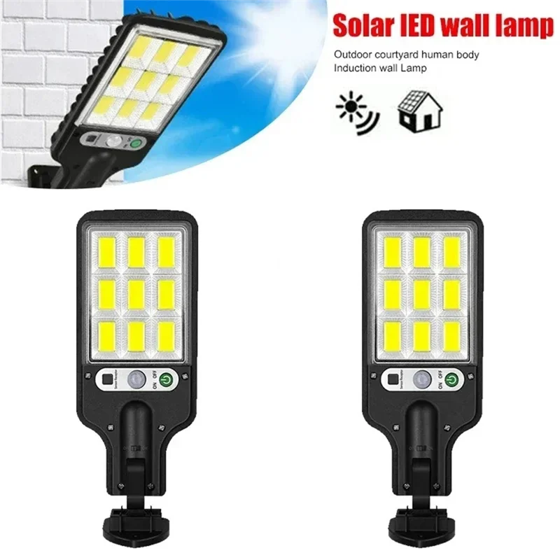 ABDJ-108 COB Sensor Street 3 Light Modes Outdoor Waterproof Security Solar Lamps Remote Control Light