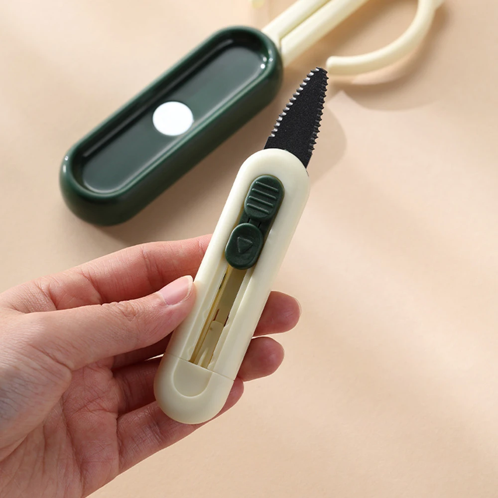 Multifunctional Scissors Magnetic Suction Tool Knife Portable Package Opener Knife Sharp Student Handmade Paper Cutting Tool