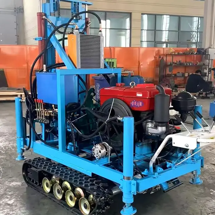 

Customized Flexible Mobile Water Well Drilling Rig Diesel 35HP Hydraulic 100m Drilling High Quality Wheel Type Machine