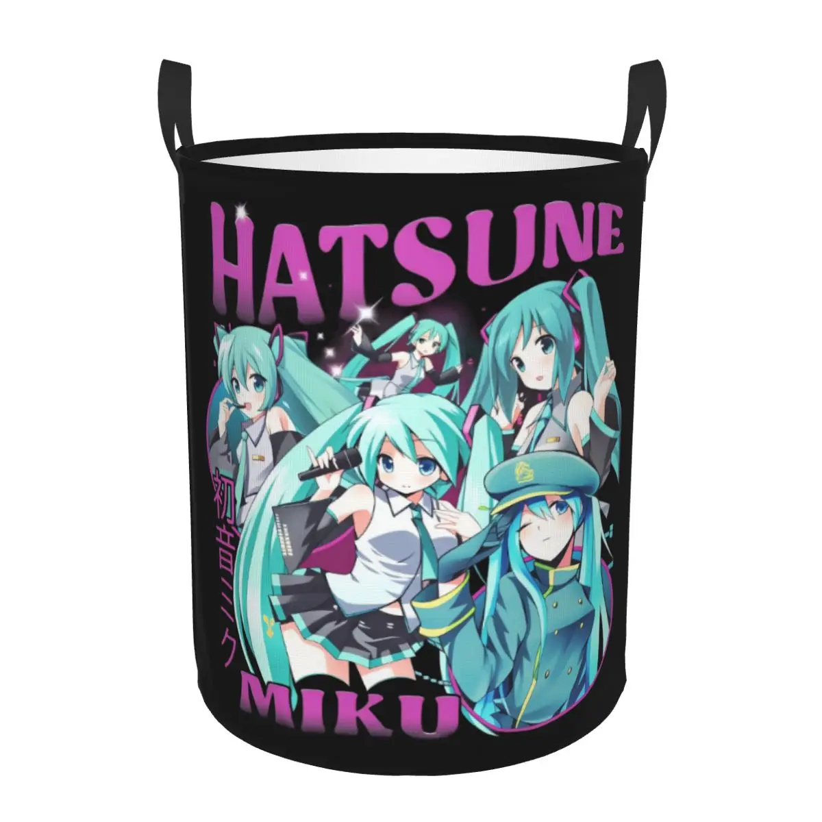 h-初音ミク-vocaloid-アニメ-ランドリーバスケット-折りたたみ式-大型衣類収納箱-女の子-かわいい-ランドリーハンパー