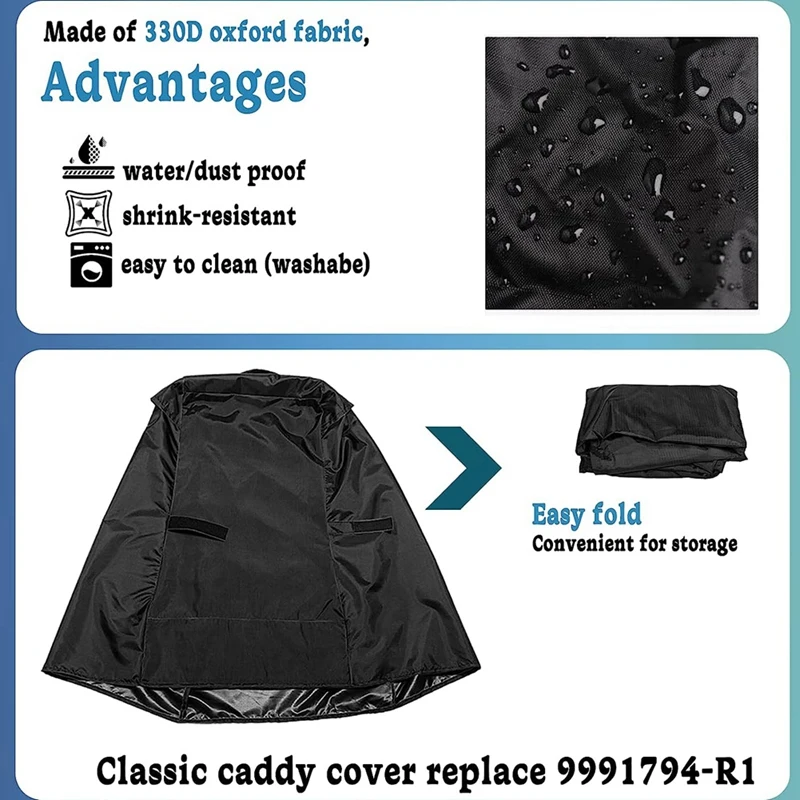 9991794-R1 Pool Cleaner Caddy Cover For Dolphin Pool Vacuum Universal Classic Caddy, Ventilated Waterproof Sunproof