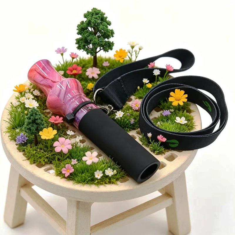 1pc Premium Trendy pendant Arab Resin Silica Hookah Mouthpiece with Hang Chain Strap Shisha Mouth Tips home gifts accessories