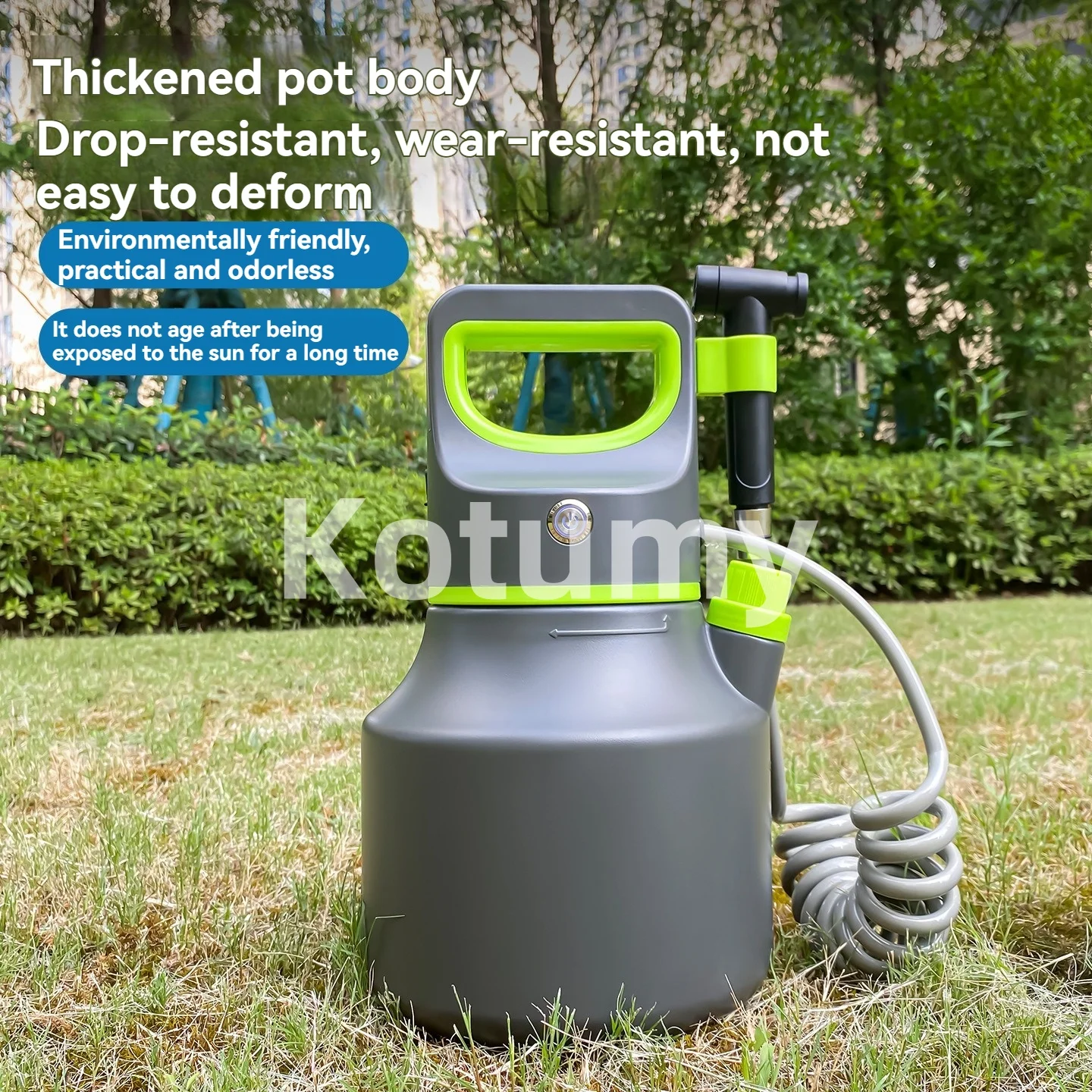 Clear Water Level Electric Watering Pot, Handheld Spray Watering Can for Multiple Scenarios Garden Disinfection Car Wash