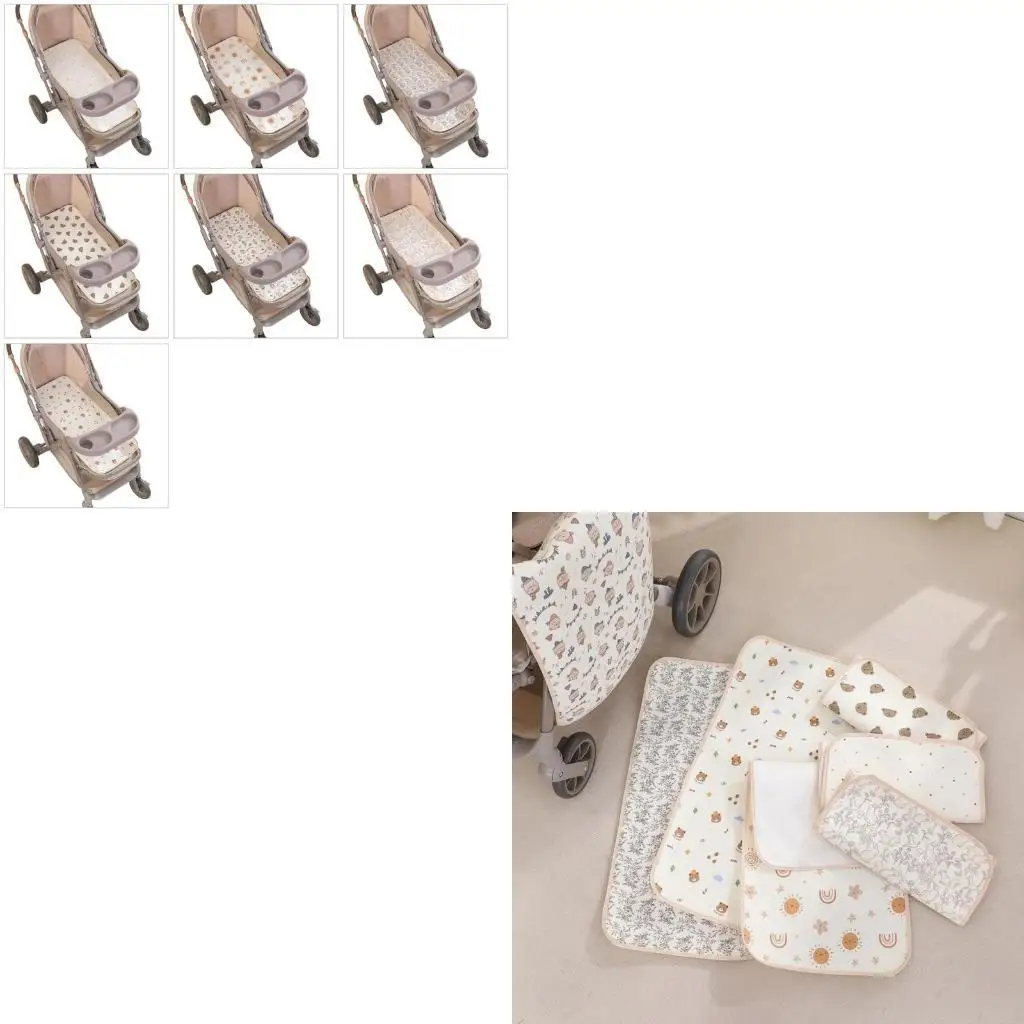 

Baby Strollers Cushion Soft and Absorbent Pram Cart Liner for 0 to 3 Years